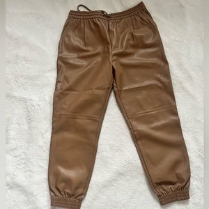 Zara faux leather joggers